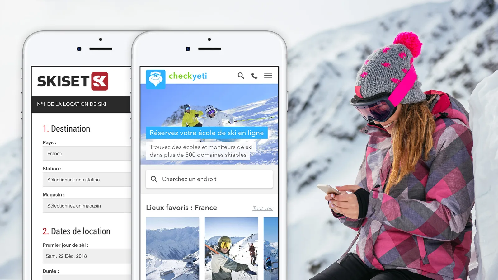 Réservez votre ski en ligne avec CheckYeti et Skiset